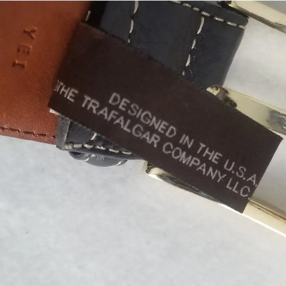 Trafalgar Men's Genuine Cow Hide Leather Belt, Sz 42/105